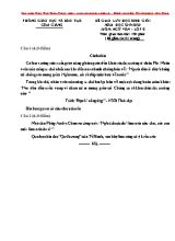 Đề giao lưu học sinh giỏi môn Ngữ văn Lớp 8 - Năm học 2019-2020 - Phòng giáo dục và đào tạo Cẩm Giàng (Có đáp án)
